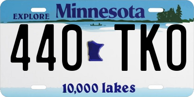 MN license plate 440TKO