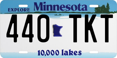 MN license plate 440TKT