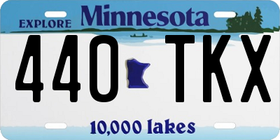 MN license plate 440TKX
