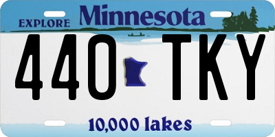 MN license plate 440TKY