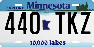 MN license plate 440TKZ