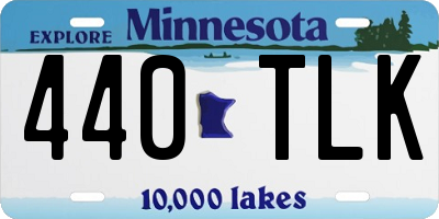 MN license plate 440TLK