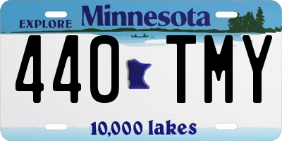 MN license plate 440TMY