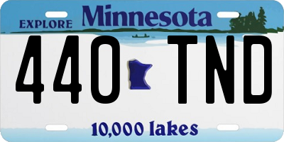 MN license plate 440TND