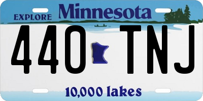 MN license plate 440TNJ