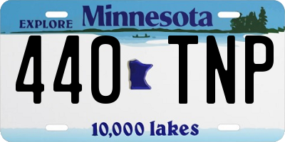 MN license plate 440TNP