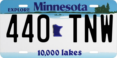 MN license plate 440TNW