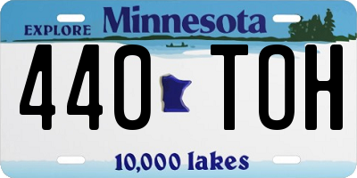 MN license plate 440TOH