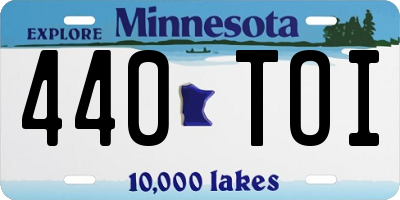 MN license plate 440TOI