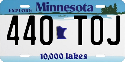 MN license plate 440TOJ