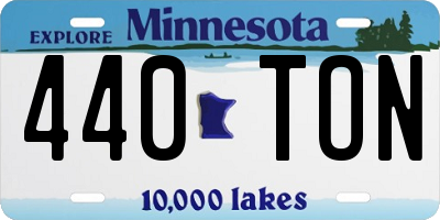 MN license plate 440TON