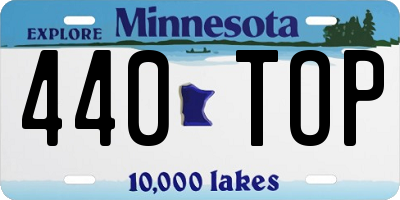 MN license plate 440TOP