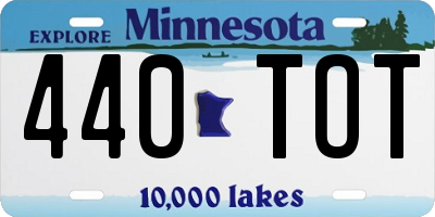 MN license plate 440TOT