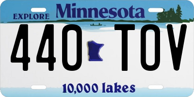 MN license plate 440TOV