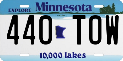 MN license plate 440TOW