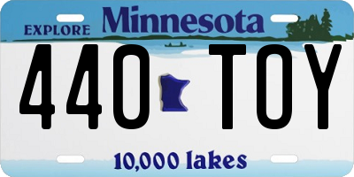 MN license plate 440TOY