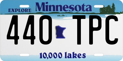 MN license plate 440TPC