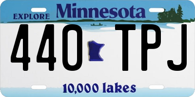 MN license plate 440TPJ