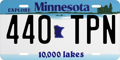 MN license plate 440TPN