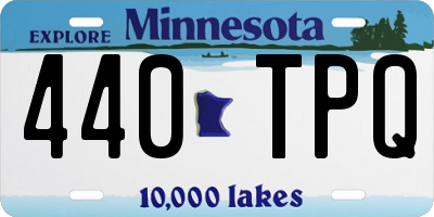 MN license plate 440TPQ