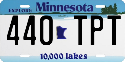 MN license plate 440TPT