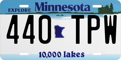 MN license plate 440TPW