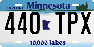 MN license plate 440TPX