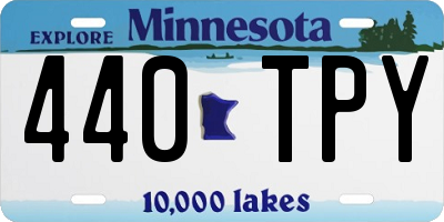 MN license plate 440TPY