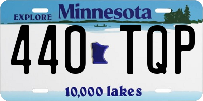 MN license plate 440TQP