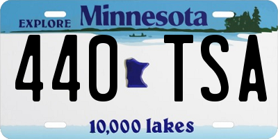 MN license plate 440TSA