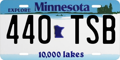 MN license plate 440TSB