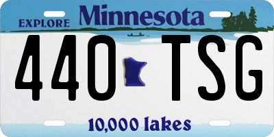 MN license plate 440TSG