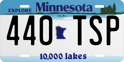 MN license plate 440TSP