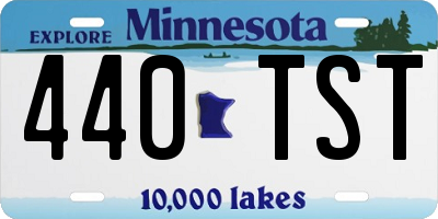 MN license plate 440TST