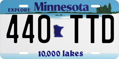 MN license plate 440TTD