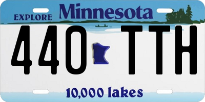 MN license plate 440TTH