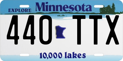 MN license plate 440TTX