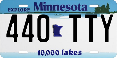 MN license plate 440TTY