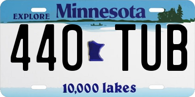 MN license plate 440TUB