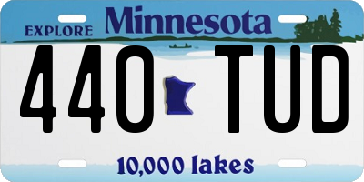 MN license plate 440TUD