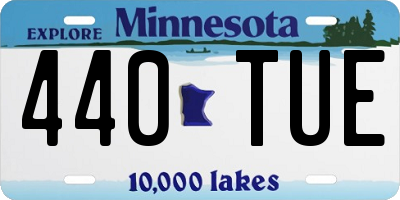 MN license plate 440TUE