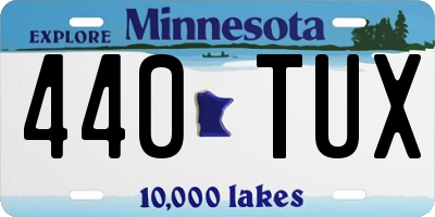 MN license plate 440TUX