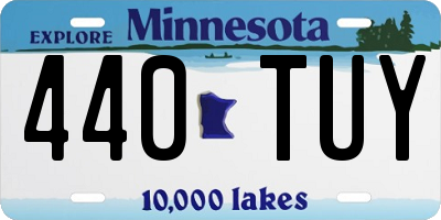 MN license plate 440TUY