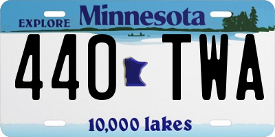 MN license plate 440TWA