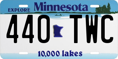 MN license plate 440TWC