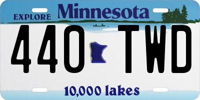 MN license plate 440TWD