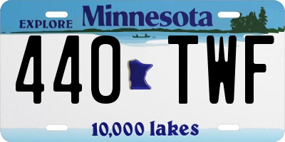 MN license plate 440TWF