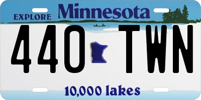 MN license plate 440TWN