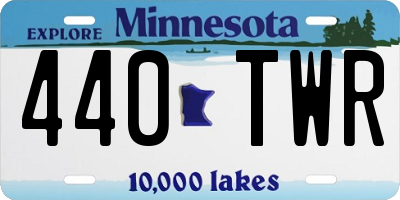 MN license plate 440TWR