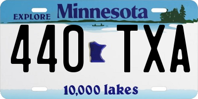 MN license plate 440TXA